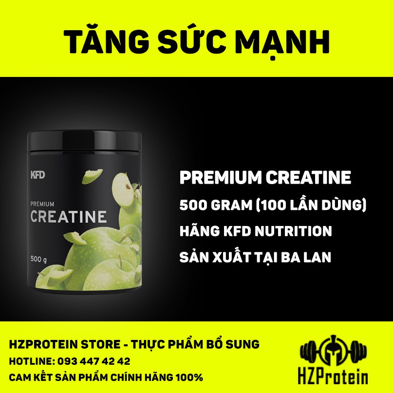 KFD PREMIUM CREATINE - TĂNG SỨC MẠNH, SẢN SINH NĂNG LƯƠNG CHO CƠ BẮP (500 GRAM)