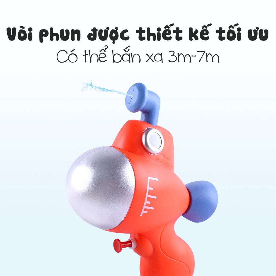 Súng bắn nước điều chỉnh được vòi phun nước hướng bắn hình xe tăng, xe cứu hoả, tàu ngầm, rùa biển dễ thương