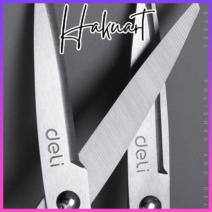 Kéo Deli Cắt Giấy Văn Phòng Tiện Lợi Lưỡi Sắc Bén - Họa Cụ Hakuart