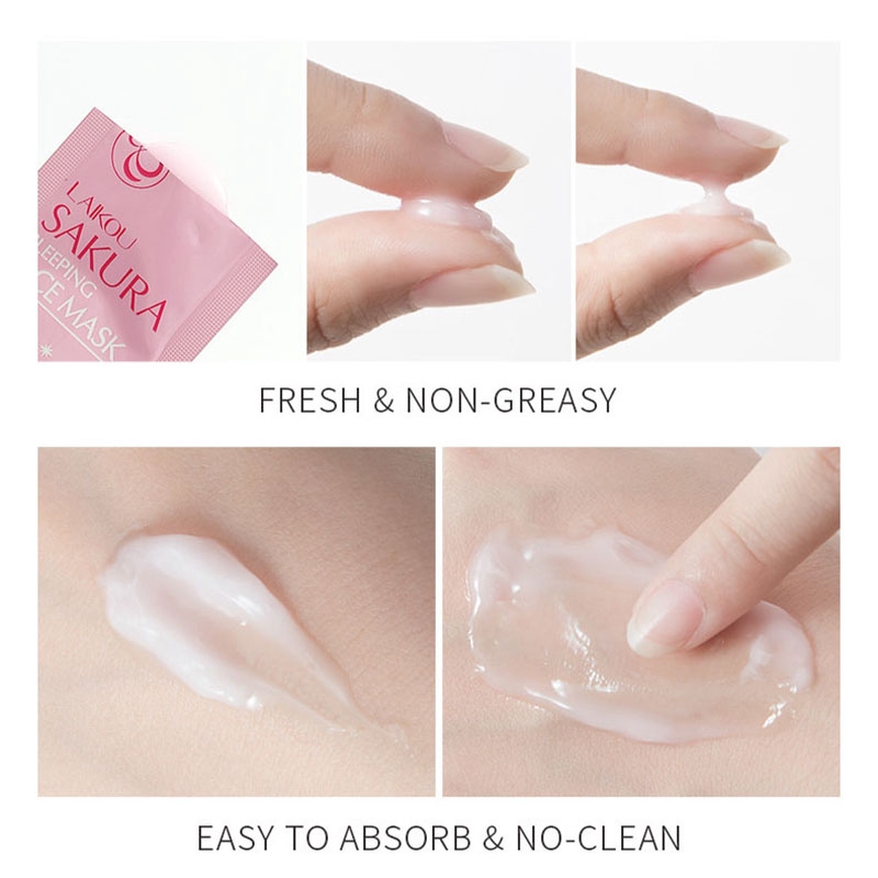 15Pcs Sakura Sleeping Mask Set No-wash Moisturizing Soothing Face Mask Skin Care | BigBuy360 - bigbuy360.vn