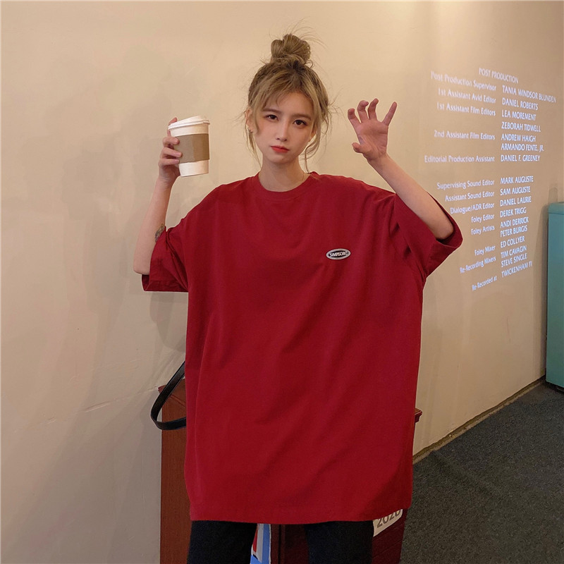 Áo Thun Tay Ngắn Dáng Rộng Màu Sắc Ngọt Ngào Cho Nữ | BigBuy360 - bigbuy360.vn