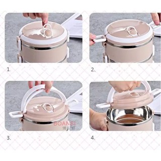 Cặp lồng đựng cơm lúa mạch 4 tầng 2.8L