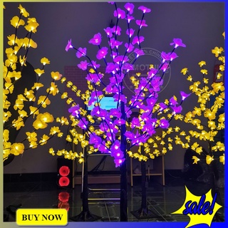 Cây hoa đào giả kết hợp đèn led cao 1m2 trang trí nhà cửa lễ tết decor quán đẹp lung linh