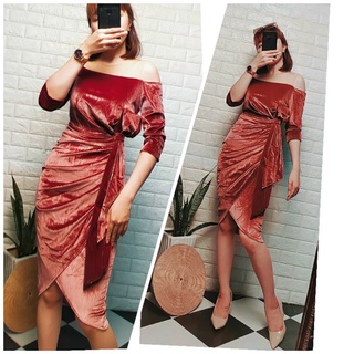 Đầm body nhung