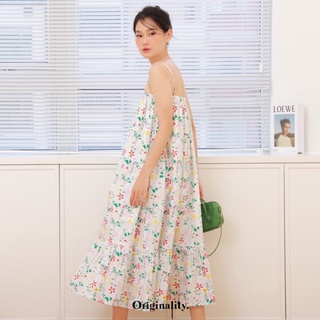 Đầm dài Originality trắng hoa - Tropical Dress