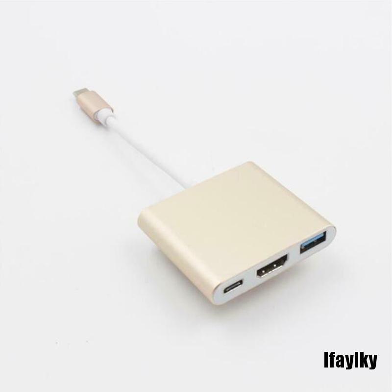 Đầu Chuyển Đổi Từ Cổng Type C Sang 4k Hdmi Usb 3.0 Usb-C 3.1 Cho Macbook