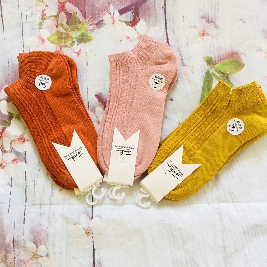 [ BÍT TẤT ] SET 5 ĐÔI TẤT LEN  DỆT KIM MỀM MỊN, ẤM ÁP MÀU TƯƠI SÁNG