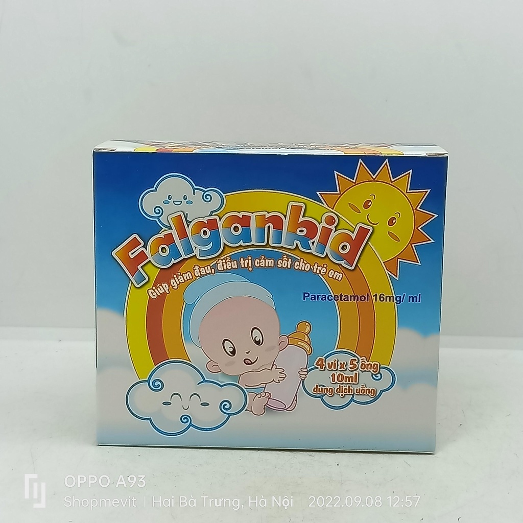 Siro cảm sốt cho bé FALGANKID hộp 20 ống date xa