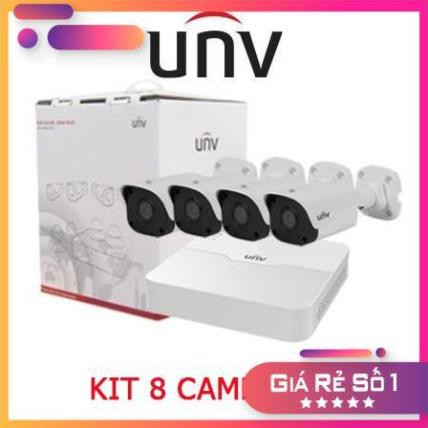 [FreeShip] Trọn bộ KIT 8 camera IP 2.0MP Full HD 1080P UNV PoE camera UNV đầy đủ phụ kiện