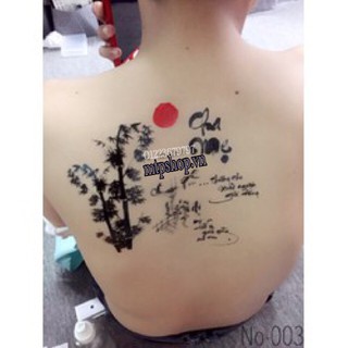hình xăm dán thư pháp mẫu xăm cha mẹ