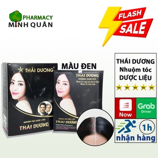 Nhuộm tóc dược liệu thái dương gội là đen hộp 5 gói MINH QUÂN