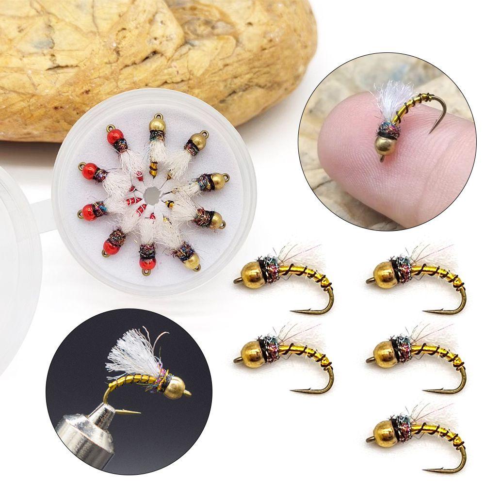 JONYE Bộ 5 Móc Câu Cá Nymph 14 # 16 # 18 # Ruồi DIY 14 # 16 # 18 # Fly Bound