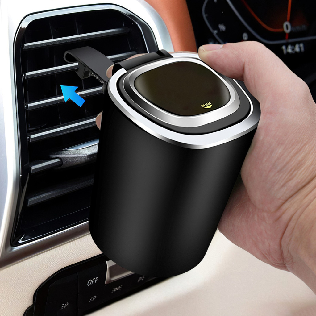 Y2-Car Ashtray Cigar Ashtray Holder Cup Trash Can LED Ambient Stainless Steel ABS Housing CigarAshtray Flame Box