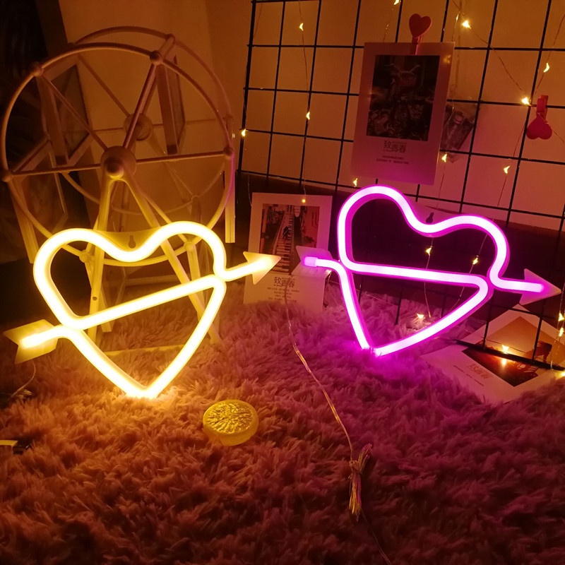 Đèn trang trí phòng ngủ NEON - Decor trang trí - Đèn Led - Dạng chữ và nhiều hình dạng sinh động