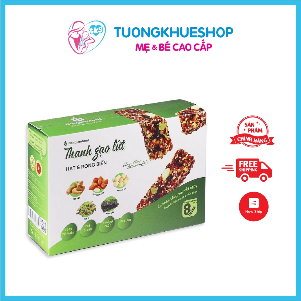 Thanh gạo lức rong biển và trái cây NLF