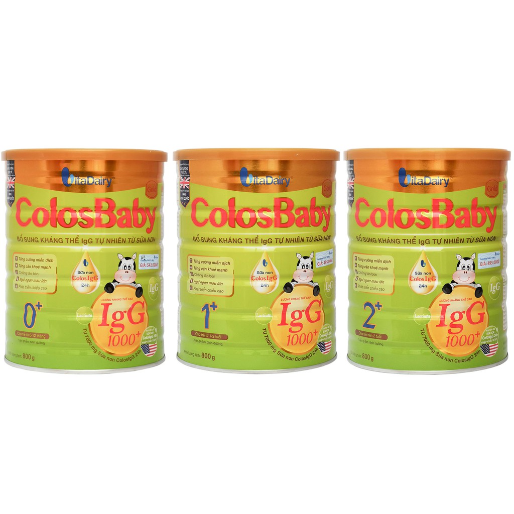 Sữa bột ColosBaby Gold 0,1,2+ 800g