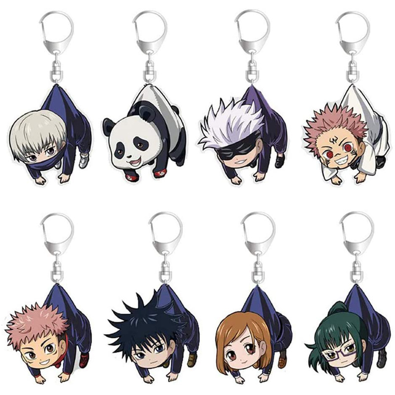 Jujutsu kaisen Móc Chìa Khóa Bằng acrylic In Họa Tiết Hoạt Hình anime Nhật Bản