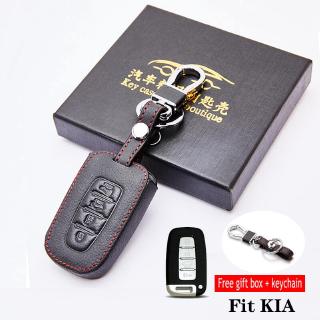 (Tặng quà) Bao Da Chìa Khóa Xe Ô Tô Kia K5 Sorento Forte Sportage R - loại 4 nút Forte