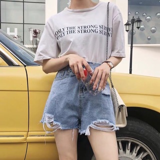 [order] quần đùi jeans rách( đọc mô tả ạ)