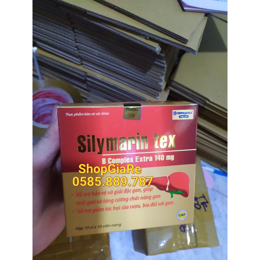 Silymarin Tex bổ gan mát gan tăng cường chức năng gan, hạ men gan giảm tác hại của bia, riệu thuốc lá