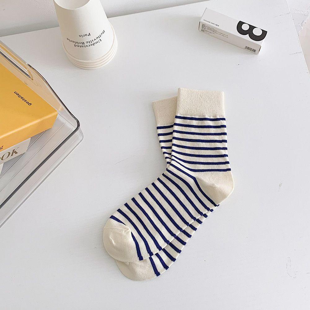 Vớ Cotton Cổ Vừa In Chữ Đơn Giản Phong Cách Harajuku Thời Trang Mùa Hè Cho Nữ