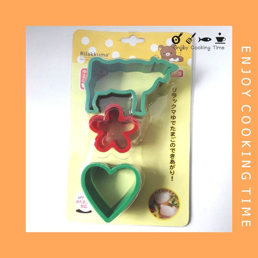 Bộ khuôn dập bánh RILAKKUMA hàng Nhật cakeshop hcm