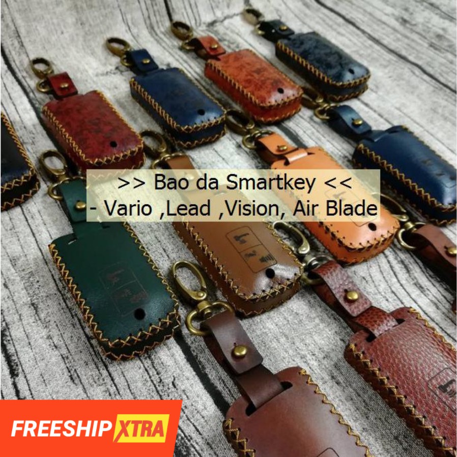 [Nhiều Màu]Bao da chìa khóa Smartkey vision 2019, Vario 2018, Lead, AB 2018