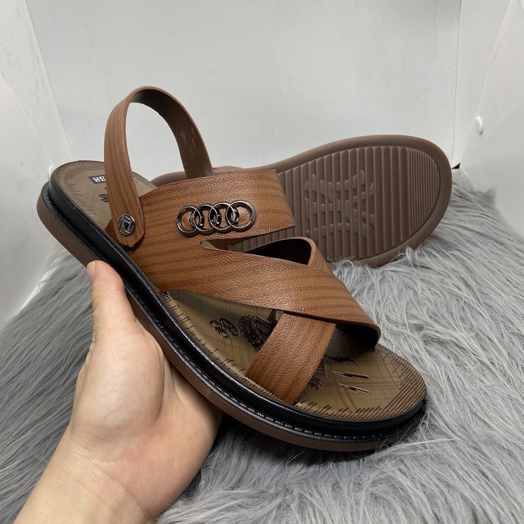 Sandal da bò, dép da bò thật 100% đế cao cấp đi êm chân d03 imata [ bảo hành 6 tháng ]