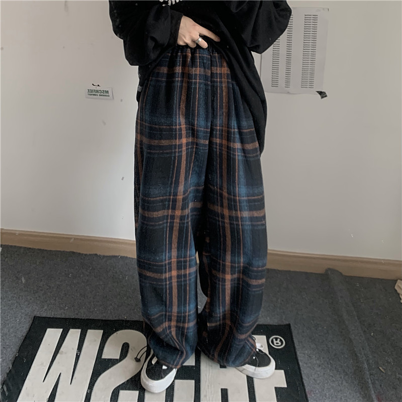 Quần Len Dài Ống Rộng Họa Tiết Sọc Caro Thời Trang | BigBuy360 - bigbuy360.vn