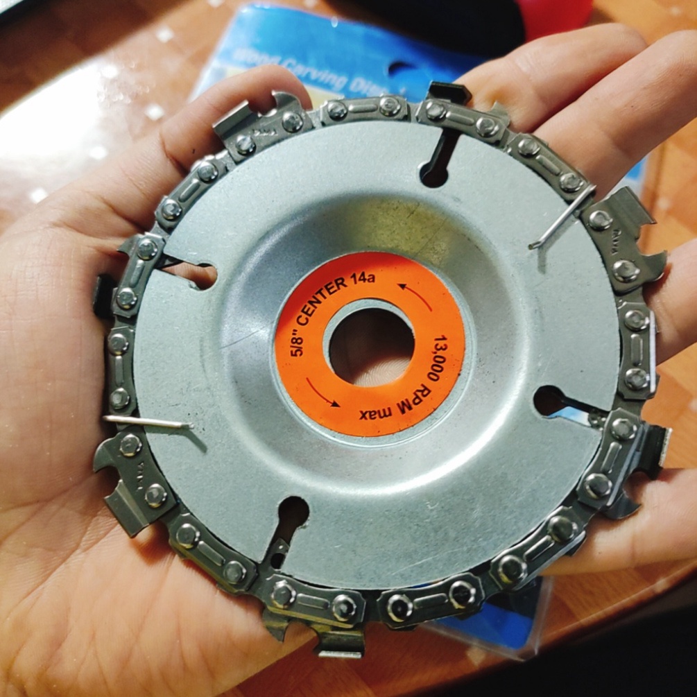 [RẺ NHẤT] Đĩa cưa xích, lưỡi cưa xích cắt gỗ, phay phá gỗ đa năng gắn máy mài 4 inch, 7 răng/22 răng [GIÁ TỐT]