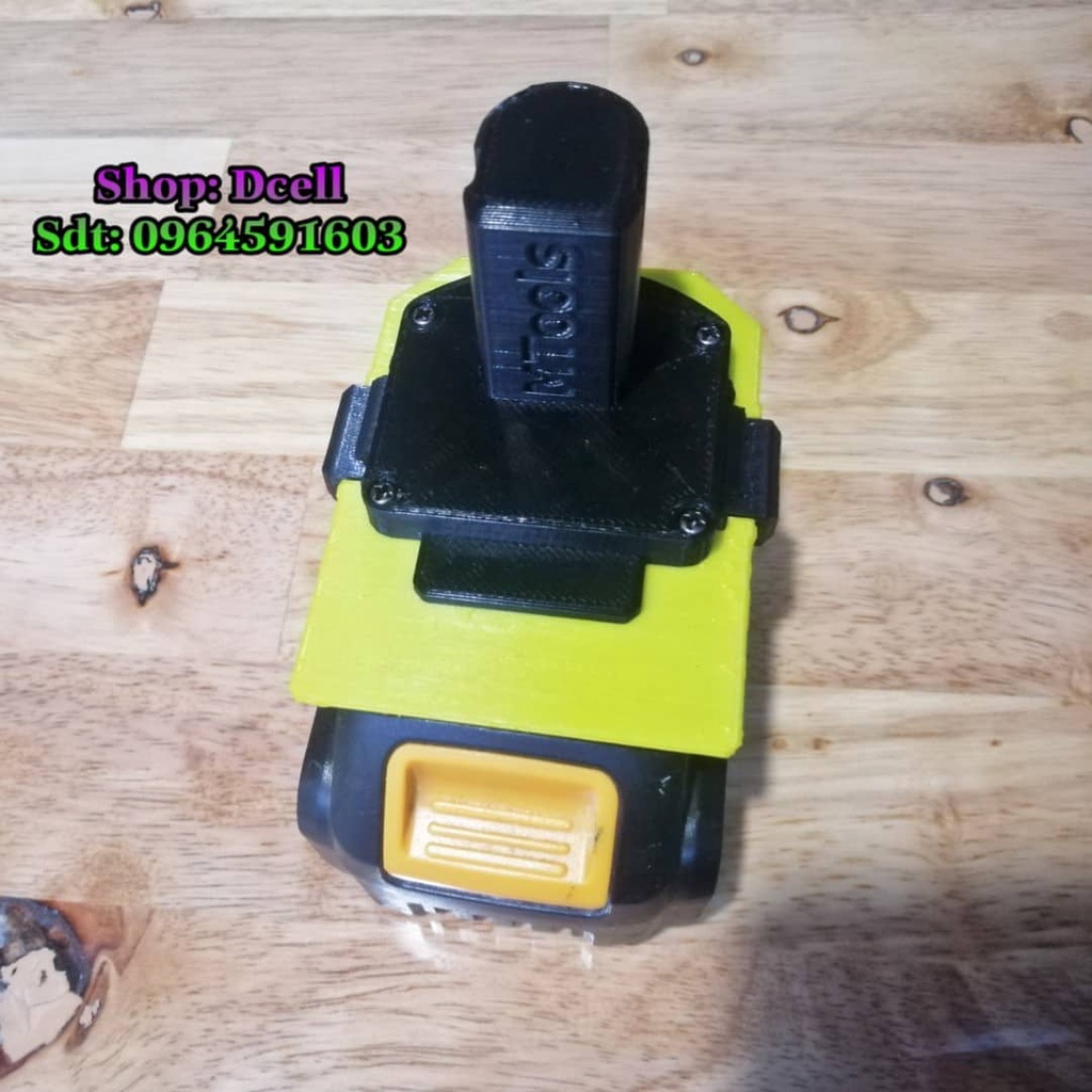 Đế Chuyển Pin Dewalt Cho Máy Ryobi 18v In 3D Siêu Bền - Pin Dewalt sang Ryobi