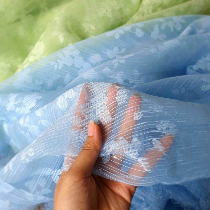 Vải oganza xước hoa