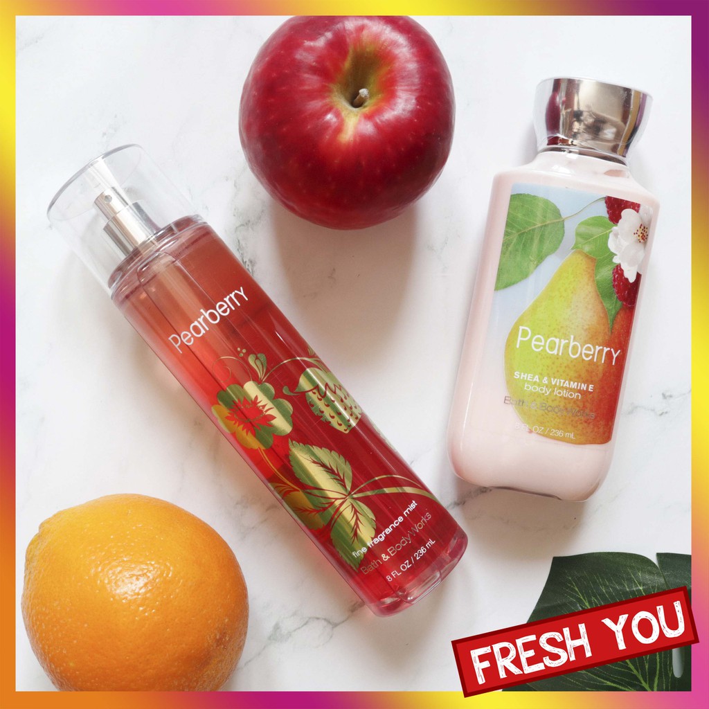 Bộ sản phẩm Bath&Body Works Pearberry (Body Mist, Lotion)