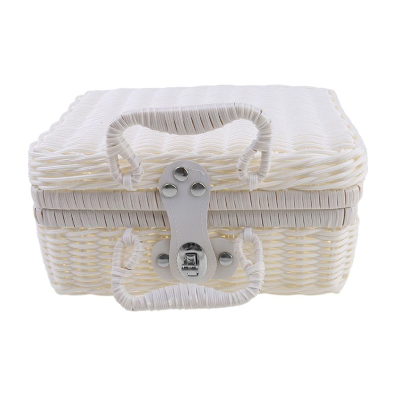 Flgo Hộp Đan Mây Phong Cách Vintage Đựng Đồ Tiện Dụng