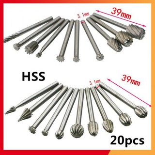 Bộ 20 mũi khắc, mài, làm lũa hss cao cấp