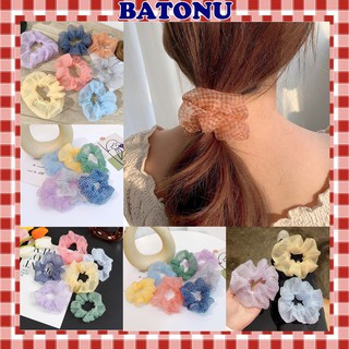 Cột tóc vải scrunchies đẹp nhẹ nhàng SC05