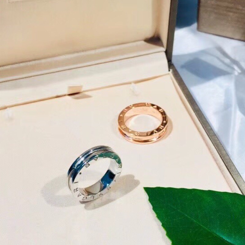 BULGARI Nhẫn Bạc 925 Khắc Chữ Cho Cặp Đôi