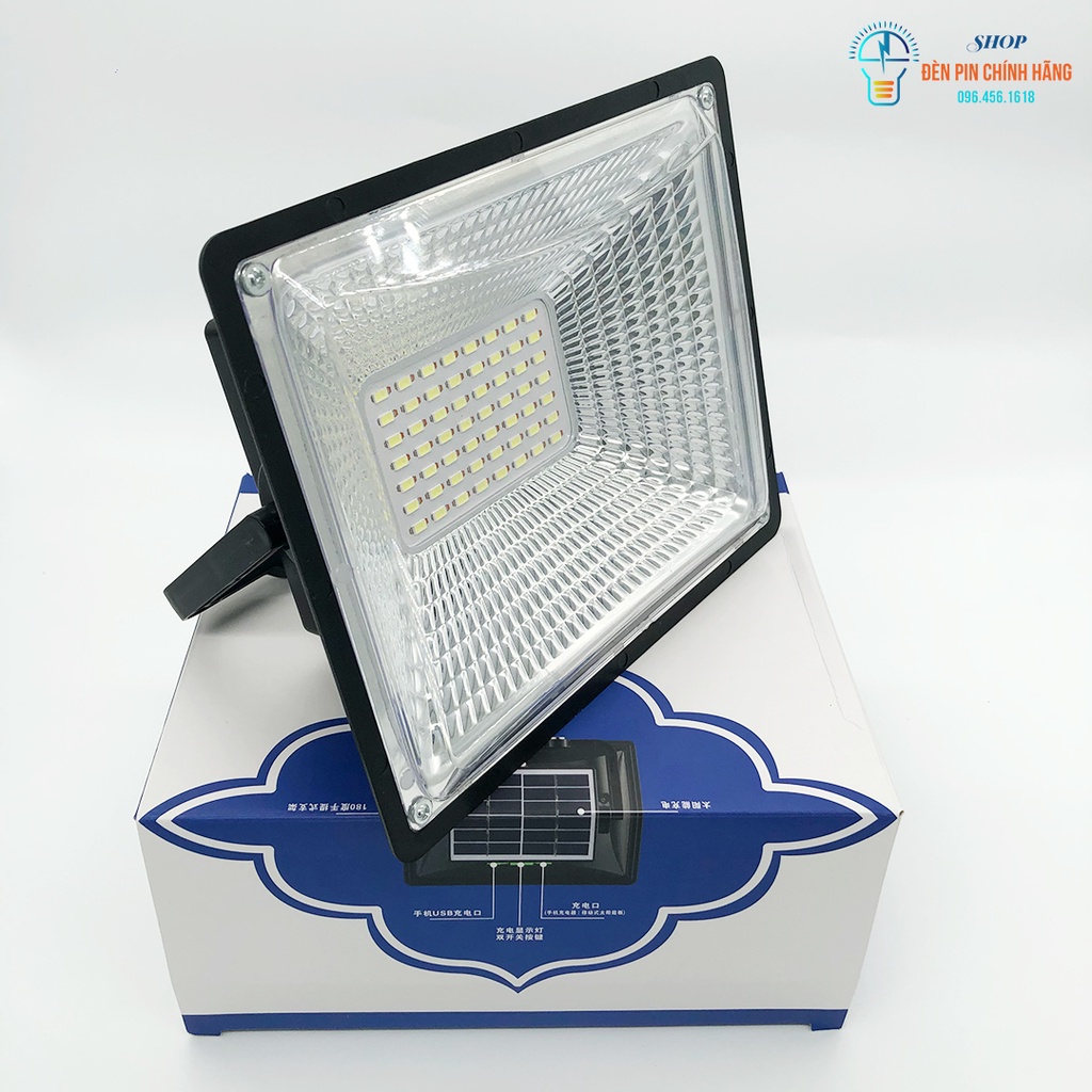Đèn tích điện năng lượng mặt trời YUXING 878A siêu sáng 300w 3 chế độ sáng có cổng usb sạc điện thoại tặng kèm sạc