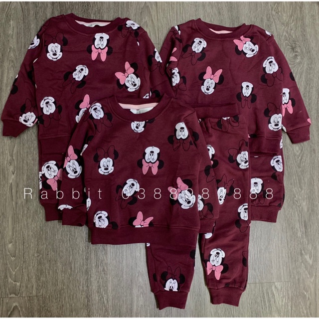 Bộ nỉ Mickey đỏ