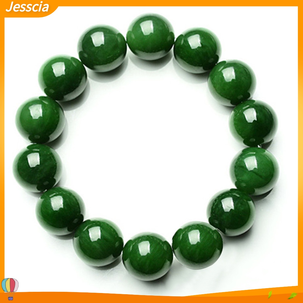 Jessica| Vòng Tay Chuỗi Hạt Đá Ngọc Bích Xanh Đậm 10mm