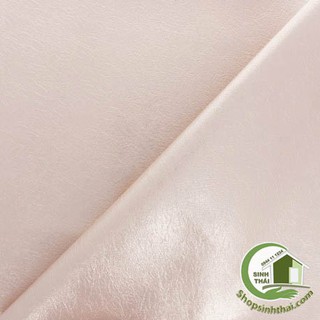 Vải da simili PVC - vải PU giả da - [ 1 mét x khổ 1,4m ] màu kem đậm trơn
