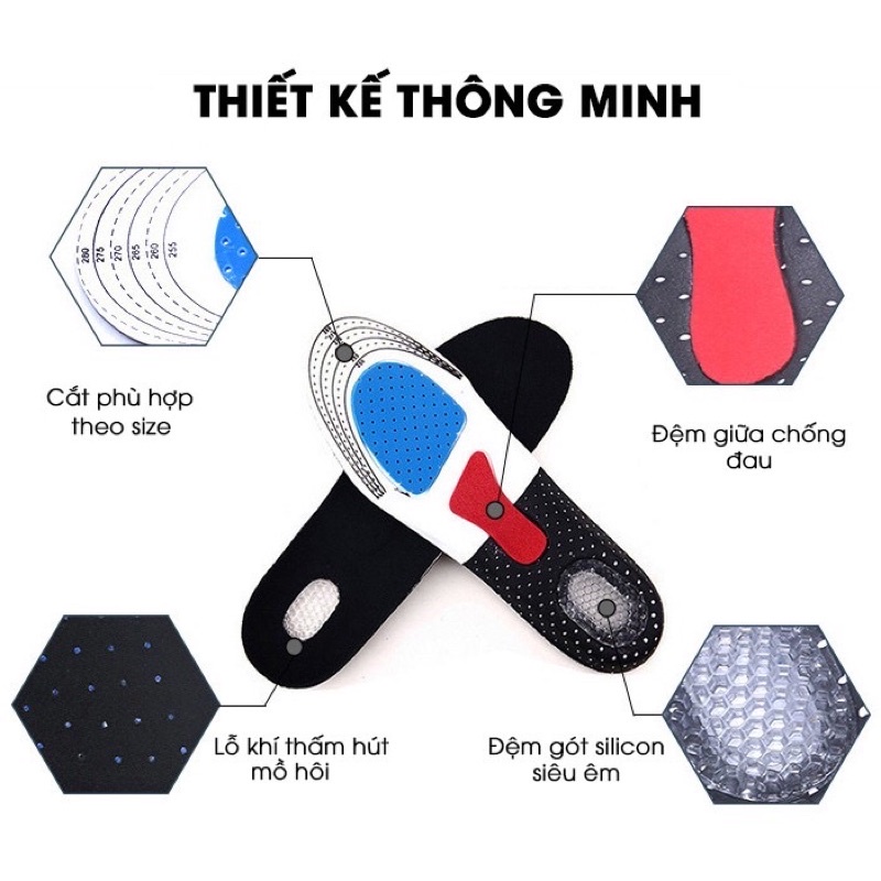 [TonaShoe] Miếng Lót Giày Thể Thao, Giày Tây Cao Cấp Run Sport Thấm Hút Mồ Hôi Cho Cả Nam Và Nữ