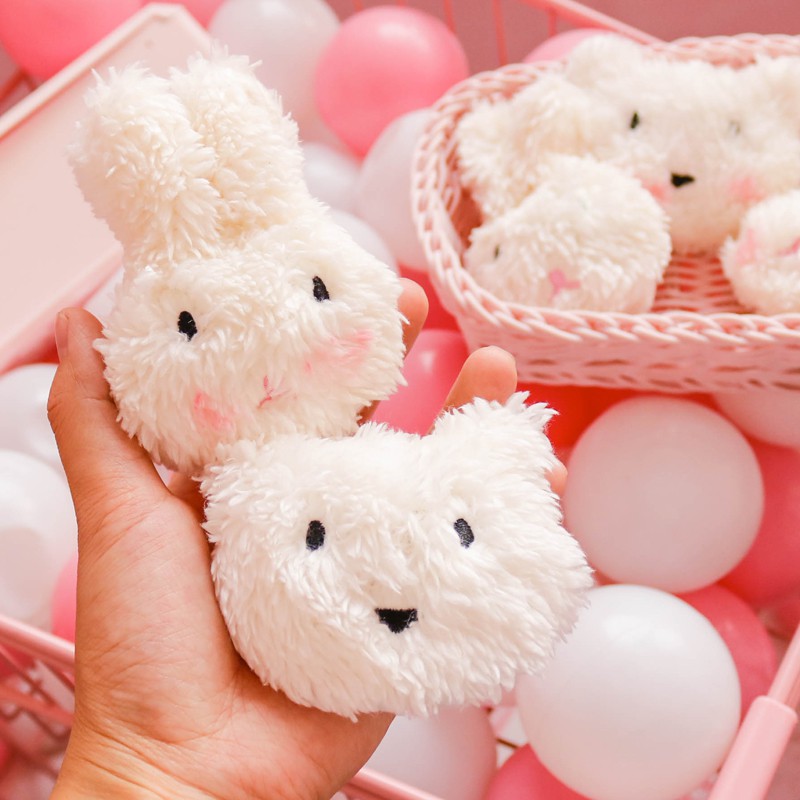 Huy Hiệu Cài Áo, Balo Bằng Bông Hình Gấu Trắng, Thỏ Trắng Phong Cách Ulzzang Hàn Quốc Siêu Xinh