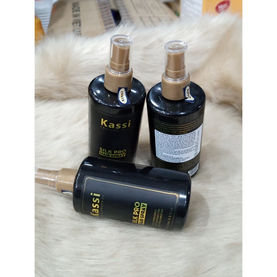 💗💝FREESHIP💙 Sữa / Xịt nước dưỡng tóc Kassi 250ml Silk Pro Hair Spay [chính hãng ] cấp ẩm, phục hồi tóc nát , bảo vệ tóc😘