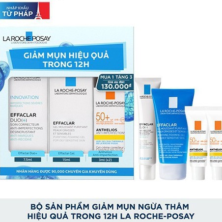 Bộ sản phẩm giảm mụn ngừa thâm siêu hiệu quả trong 12h La Roche-Posay mini