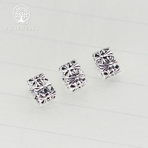 Charm bạc chặn hoa văn - NQ Jewelry