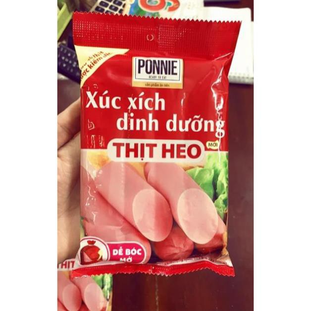 Xúc Xích Dinh Dưỡng Thịt Heo Ponnie gói 175g date 2021