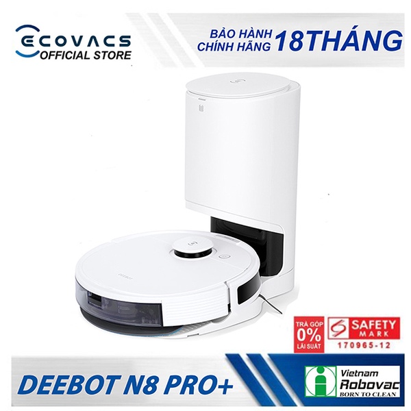 Robot Hút Bụi Lau Nhà Ecovacs Deebot OZMO N8 Pro Plus - Bản Quốc Tế - BH 24 tháng