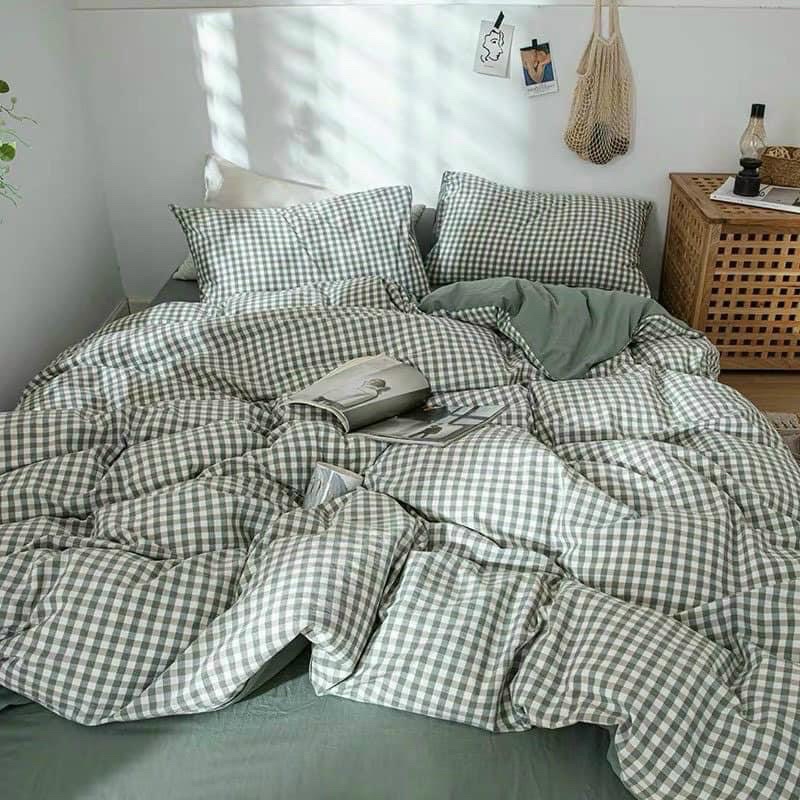 (sale sốc) bộ chăn ga gối cotton nhập khẩu chất cotton mịn mát tặng kèm vỏ gối ôm