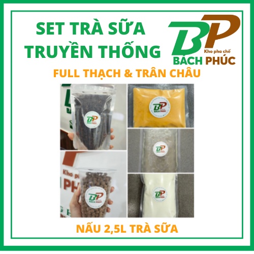 SET COMBO TRÀ SỮA TRUYỀN THỐNG FULL THẠCH TRÂN CHÂU - NGUYÊN LIỆU PHA CHẾ TRÀ SỮA